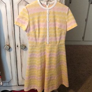 Short sleeved multi colored vintage dress